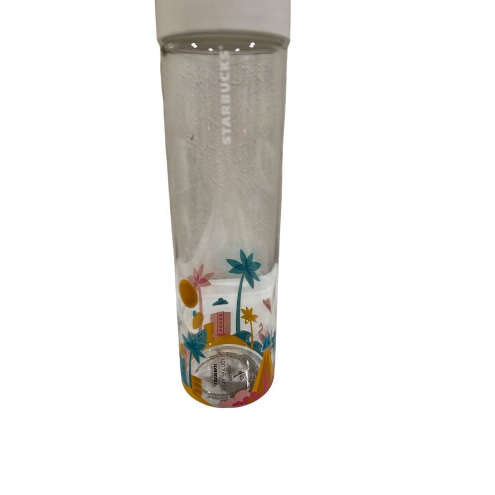 Starbucks 18.5 OZ Glass Tumbler You Are Here Florida